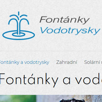 Fontánky a vodotrysky