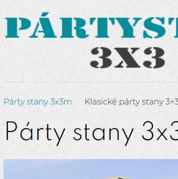 Párty stany 3x3m