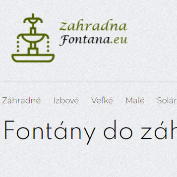 Fontány do záhrady